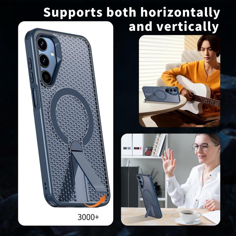 For Samsung Galaxy A25 5G Honeycomb Cooling MagSafe Holder Phone Case