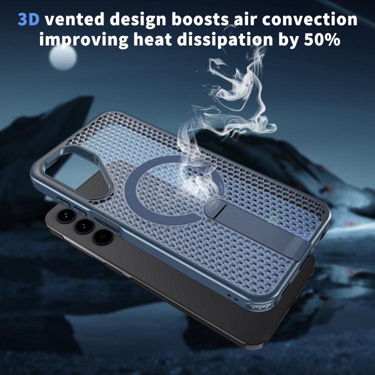 For Samsung Galaxy A25 5G Honeycomb Cooling MagSafe Holder Phone Case