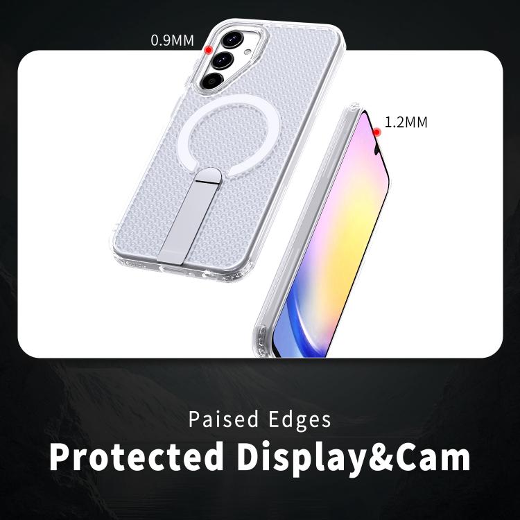 For Samsung Galaxy A25 5G Honeycomb Cooling MagSafe Holder Phone Case
