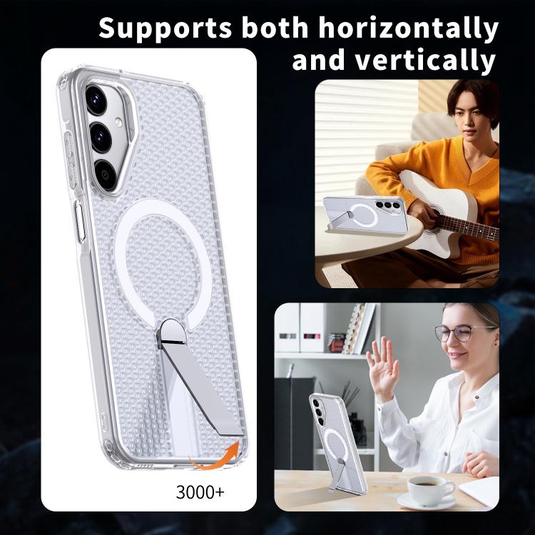 For Samsung Galaxy A25 5G Honeycomb Cooling MagSafe Holder Phone Case