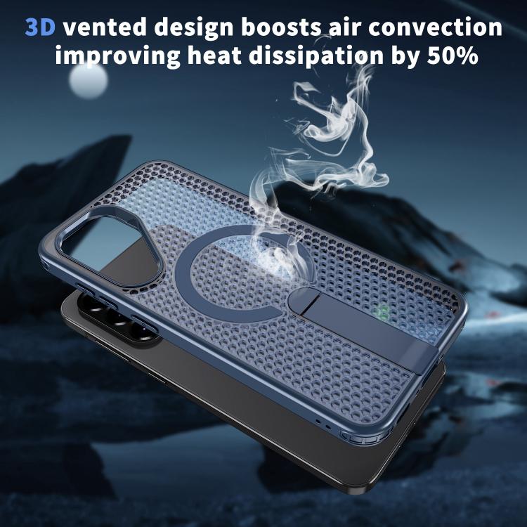 For Samsung Galaxy A26 5G Honeycomb Cooling MagSafe Holder Phone Case