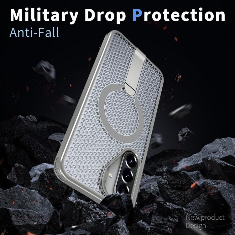 For Samsung Galaxy A26 5G Honeycomb Cooling MagSafe Holder Phone Case
