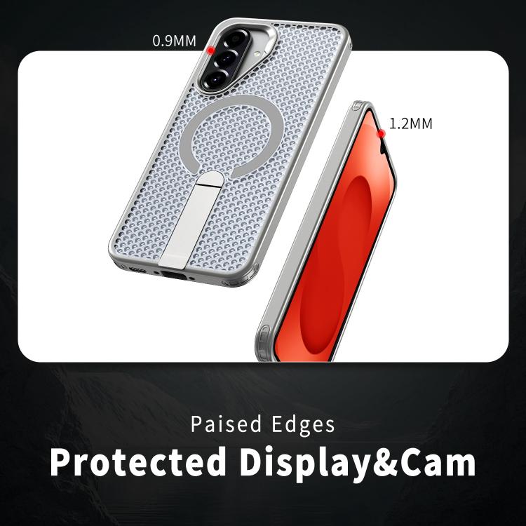 For Samsung Galaxy A26 5G Honeycomb Cooling MagSafe Holder Phone Case