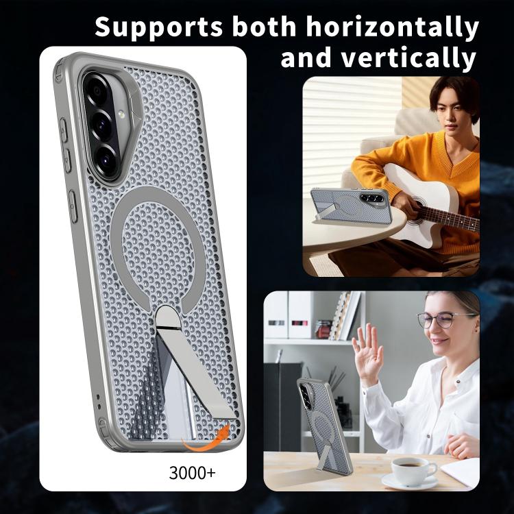 For Samsung Galaxy A26 5G Honeycomb Cooling MagSafe Holder Phone Case