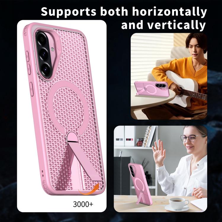 For Samsung Galaxy A26 5G Honeycomb Cooling MagSafe Holder Phone Case