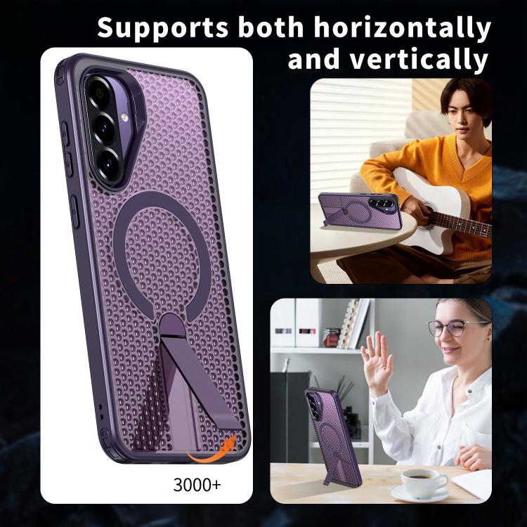 For Samsung Galaxy A26 5G Honeycomb Cooling MagSafe Holder Phone Case