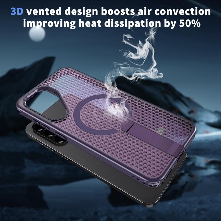 For Samsung Galaxy A26 5G Honeycomb Cooling MagSafe Holder Phone Case