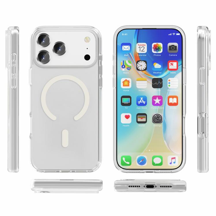 For iPhone 17 Pro Terminator Style Glitter Powder MagSafe Magnetic Phone Case