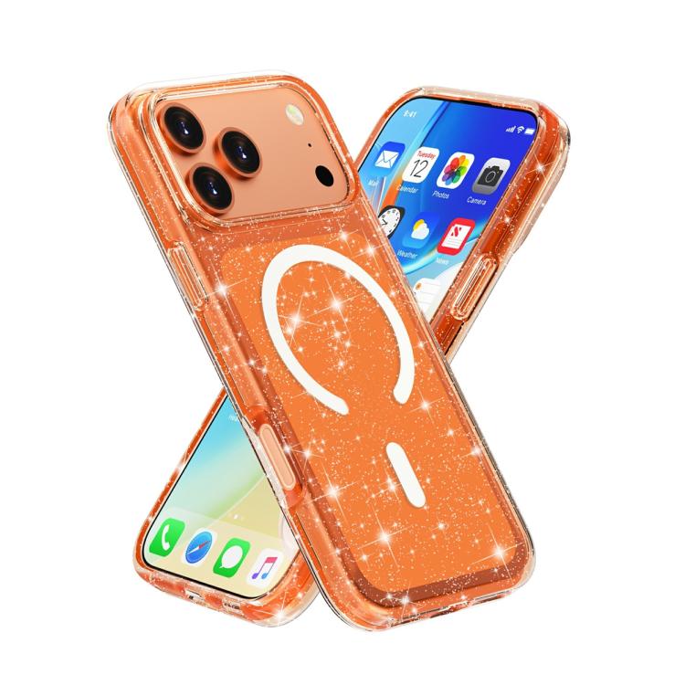 For iPhone 17 Pro Terminator Style Glitter Powder MagSafe Magnetic Phone Case