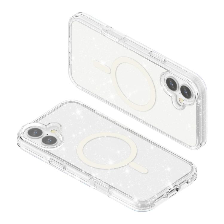 For iPhone 17 Terminator Style Glitter Powder MagSafe Magnetic Phone Case