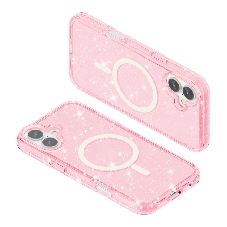 For iPhone 17 Terminator Style Glitter Powder MagSafe Magnetic Phone Case
