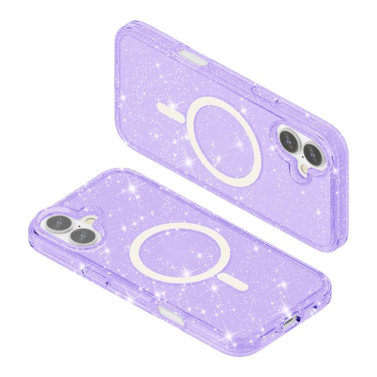 For iPhone 17 Terminator Style Glitter Powder MagSafe Magnetic Phone Case
