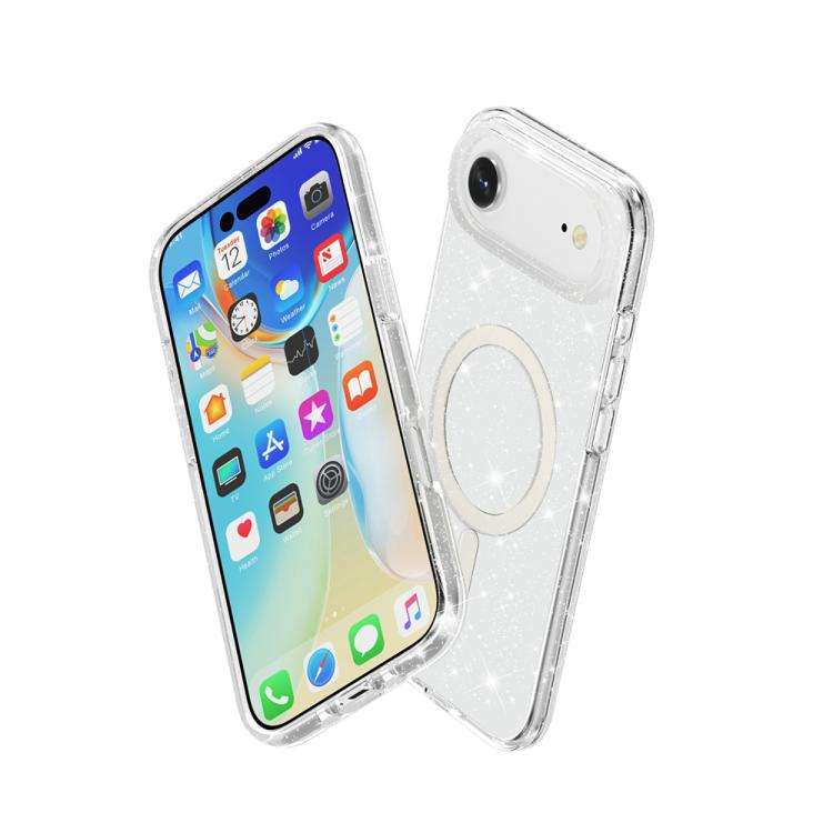 For iPhone Air Terminator Style Glitter Powder MagSafe Magnetic Phone Case