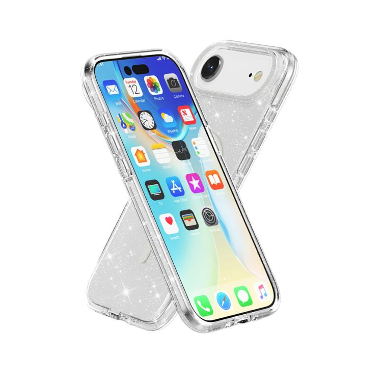 For iPhone Air Terminator Style Glitter Powder MagSafe Magnetic Phone Case