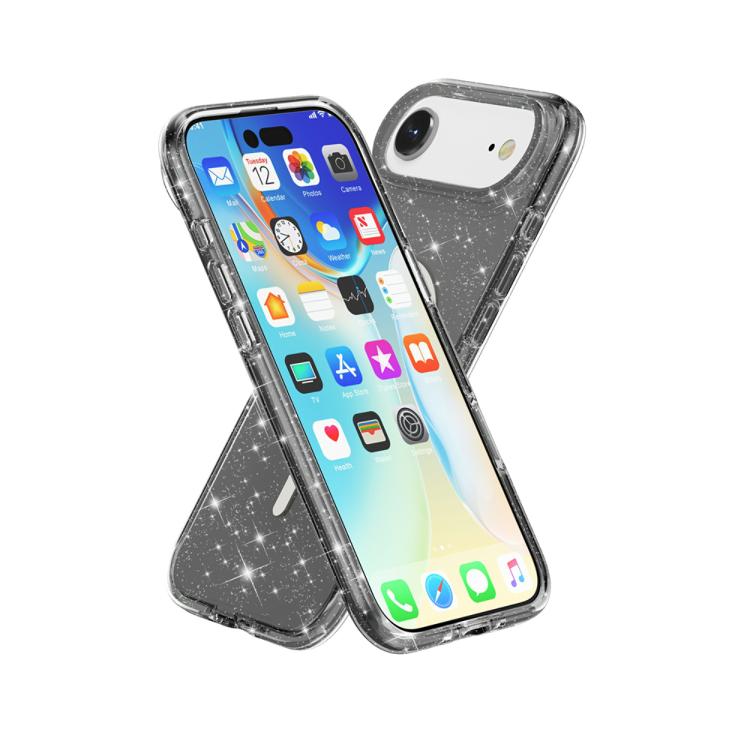 For iPhone Air Terminator Style Glitter Powder MagSafe Magnetic Phone Case