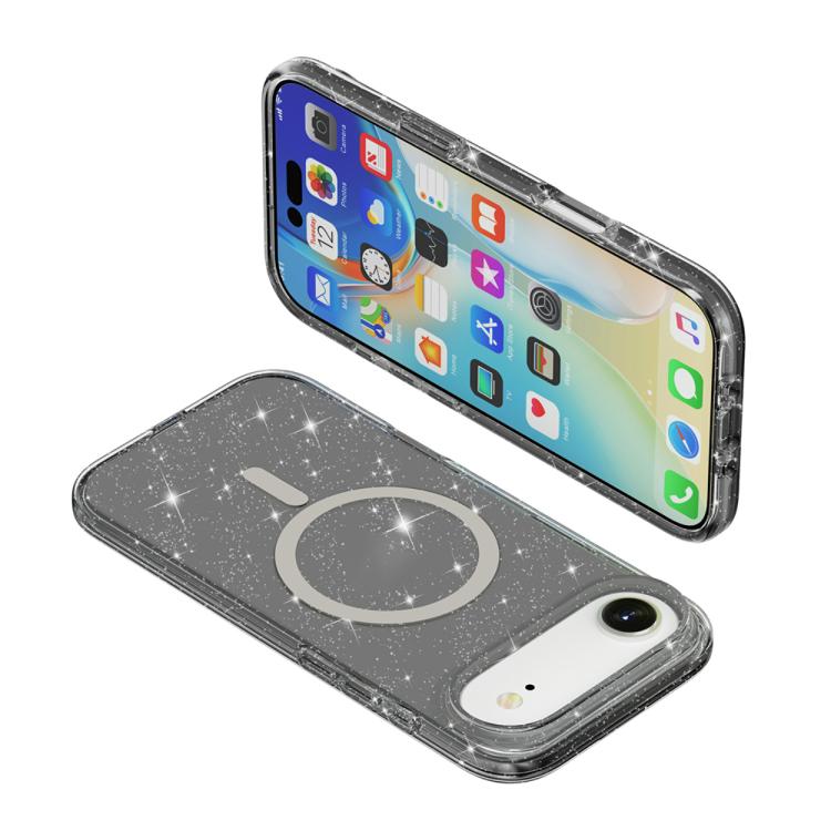 For iPhone Air Terminator Style Glitter Powder MagSafe Magnetic Phone Case