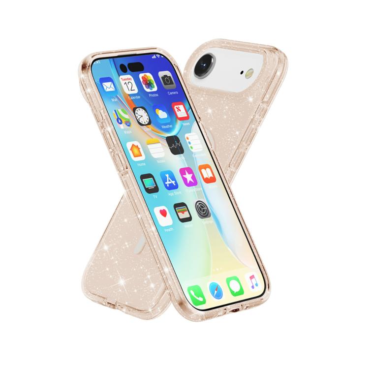 For iPhone Air Terminator Style Glitter Powder MagSafe Magnetic Phone Case