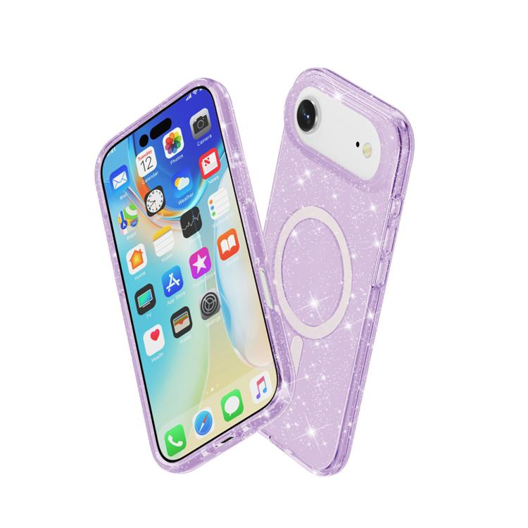 For iPhone Air Terminator Style Glitter Powder MagSafe Magnetic Phone Case