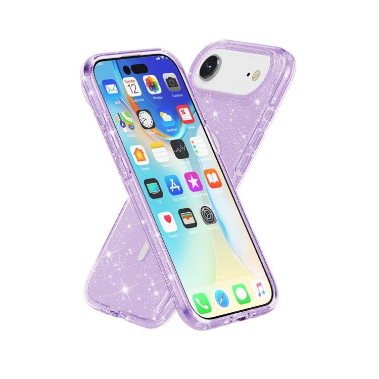 For iPhone Air Terminator Style Glitter Powder MagSafe Magnetic Phone Case