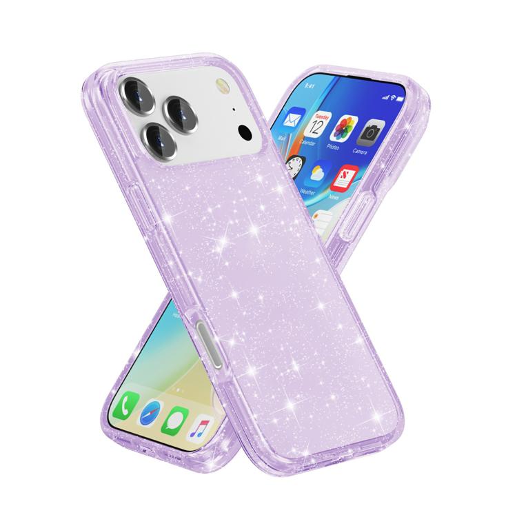 For iPhone 17 Pro Shockproof Terminator Glitter Powder Phone Case