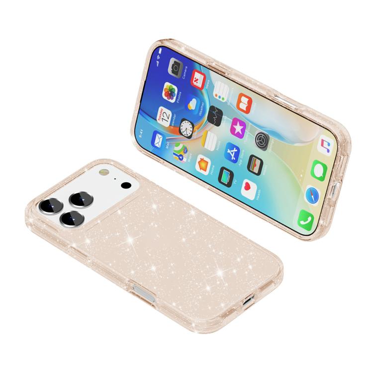 For iPhone 17 Pro Shockproof Terminator Glitter Powder Phone Case