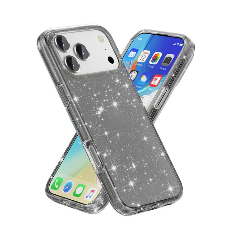 For iPhone 17 Pro Shockproof Terminator Glitter Powder Phone Case