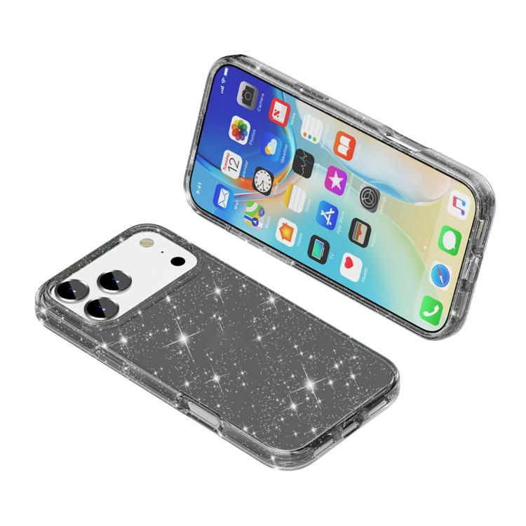 For iPhone 17 Pro Shockproof Terminator Glitter Powder Phone Case