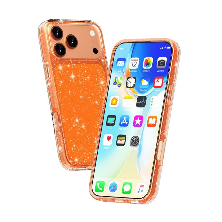 For iPhone 17 Pro Shockproof Terminator Glitter Powder Phone Case
