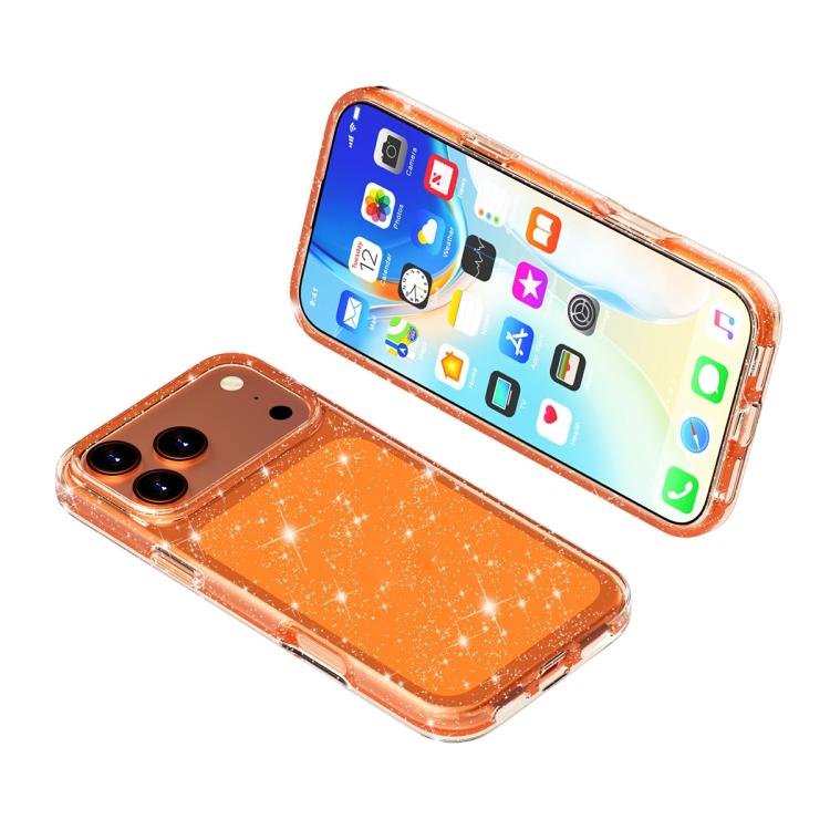 For iPhone 17 Pro Shockproof Terminator Glitter Powder Phone Case