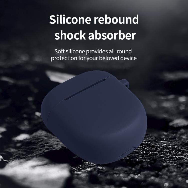 For Bose QuietComfort Earbuds II Solid Color Silicone Earphone Protective Case with Hook