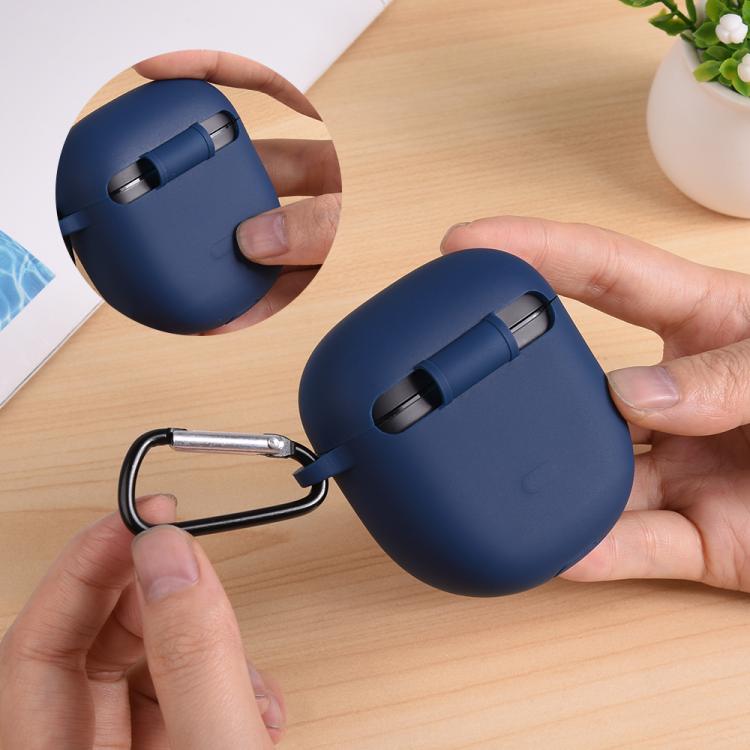 For Bose QuietComfort Earbuds II Solid Color Silicone Earphone Protective Case with Hook