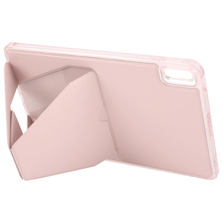 For Huawei MatePad 11 2021 / 2024 / 11 SE Folding Magnetic Holder Acrylic Leather Back Tablet Case