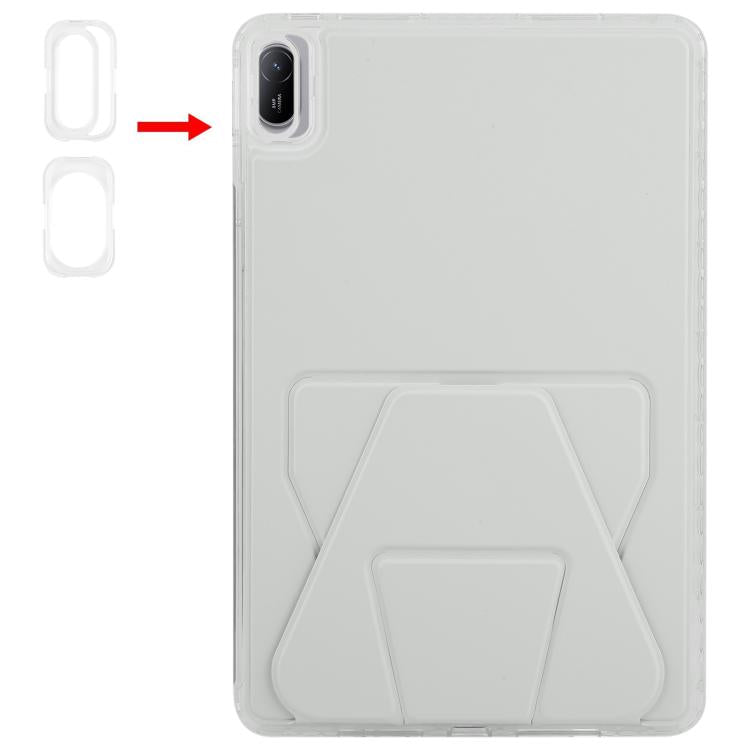 For Huawei MatePad 11 2021 / 2024 / 11 SE Folding Magnetic Holder Acrylic Leather Back Tablet Case