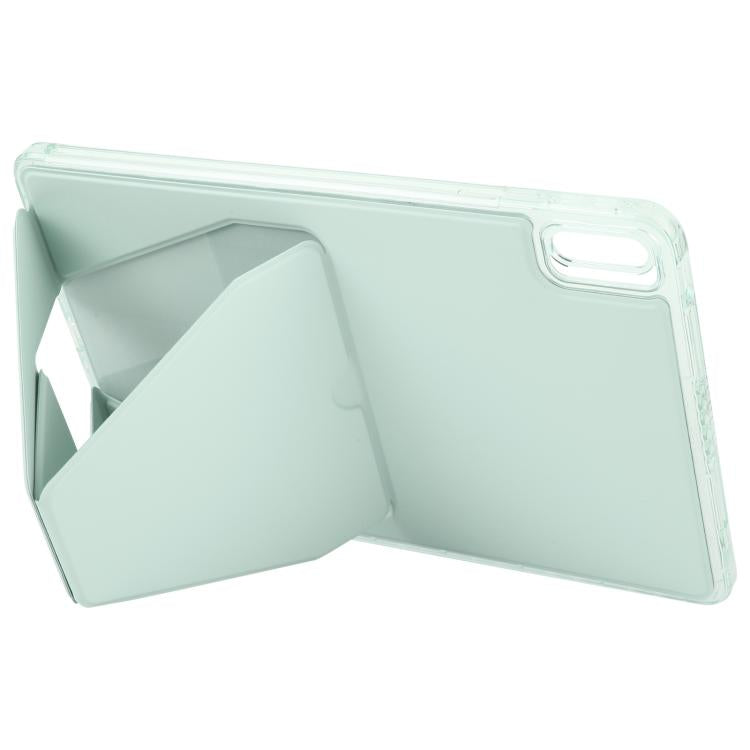 For Huawei MatePad 11 2021 / 2024 / 11 SE Folding Magnetic Holder Acrylic Leather Back Tablet Case