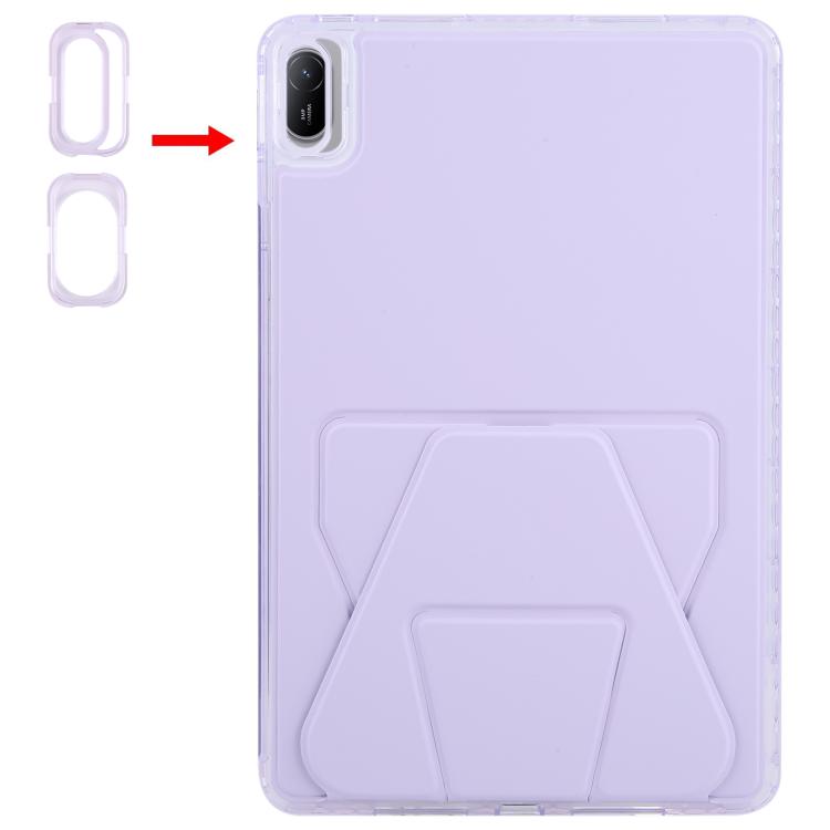 For Huawei MatePad 11 2021 / 2024 / 11 SE Folding Magnetic Holder Acrylic Leather Back Tablet Case