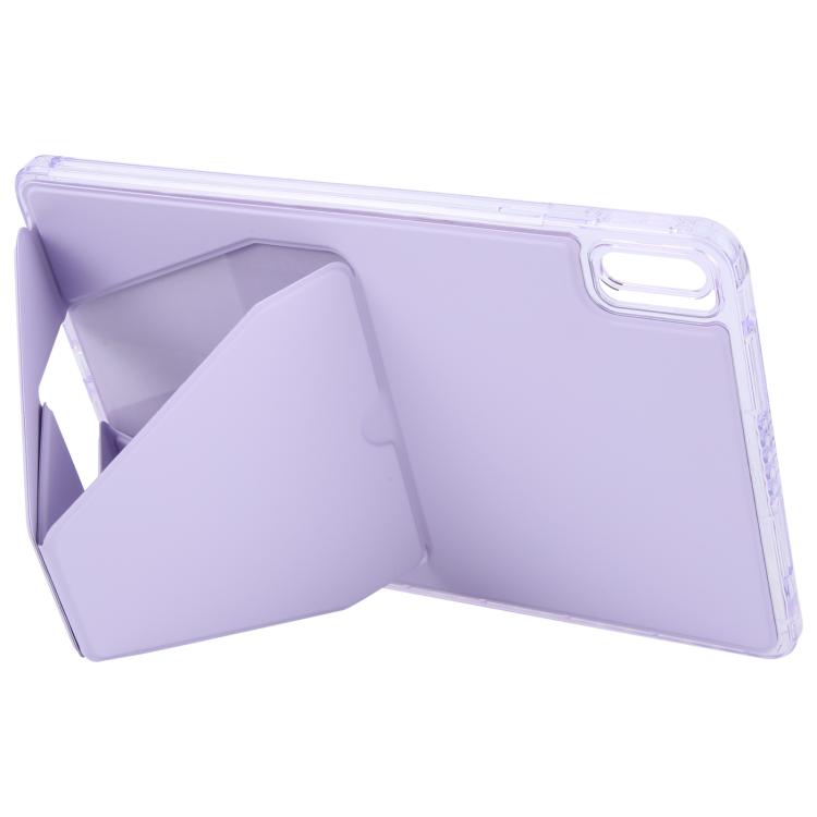 For Huawei MatePad 11 2021 / 2024 / 11 SE Folding Magnetic Holder Acrylic Leather Back Tablet Case