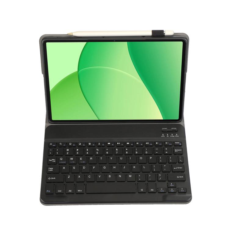 For OPPO Pad SE OP17 Ultra-thin Detachable Bluetooth Keyboard Leather Tablet Case - Black