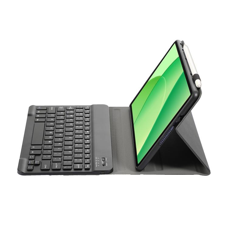 For OPPO Pad SE OP17 Ultra-thin Detachable Bluetooth Keyboard Leather Tablet Case - Black