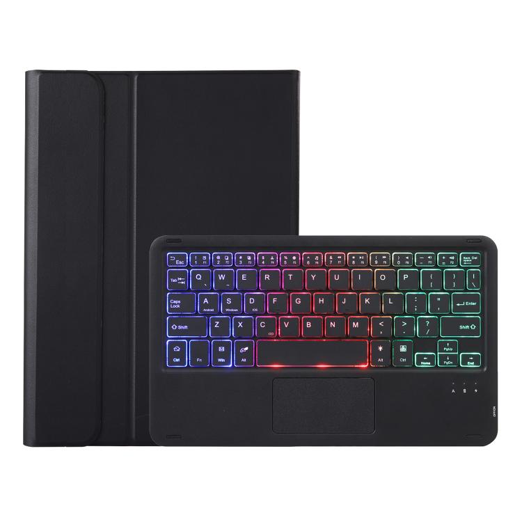 For OPPO Pad SE OP17-AS Ultra-thin Detachable Backlight Bluetooth Keyboard Leather Tablet Case with Touchpad - Black