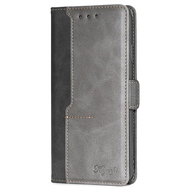 For Samsung Galaxy S25 5G Contrast Color Side Buckle Leather Phone Case