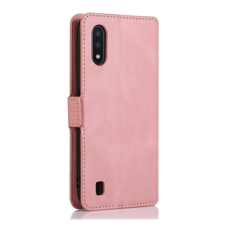 For Samsung Galaxy A01 Retro Magnetic Closing Clasp Horizontal Flip Leather Case with Holder & Card Slots & Photo Frame & Wallet
