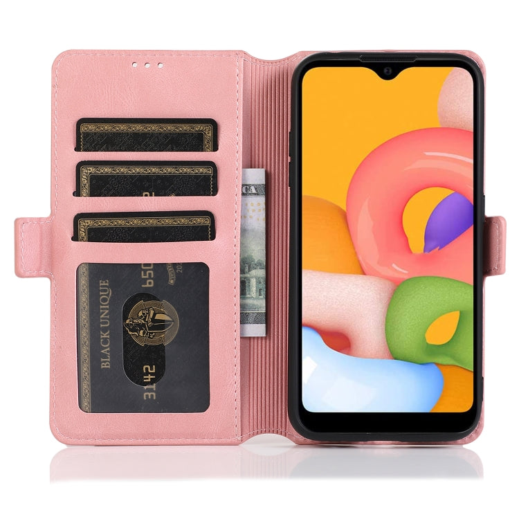 For Samsung Galaxy A01 Retro Magnetic Closing Clasp Horizontal Flip Leather Case with Holder & Card Slots & Photo Frame & Wallet