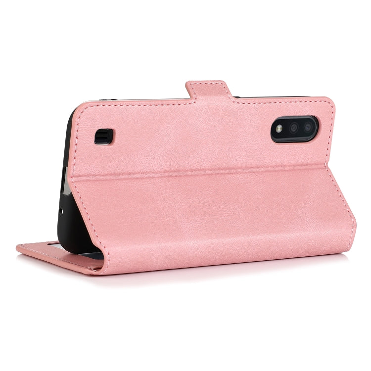 For Samsung Galaxy A01 Retro Magnetic Closing Clasp Horizontal Flip Leather Case with Holder & Card Slots & Photo Frame & Wallet