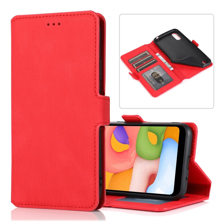For Samsung Galaxy A01 Retro Magnetic Closing Clasp Horizontal Flip Leather Case with Holder & Card Slots & Photo Frame & Wallet