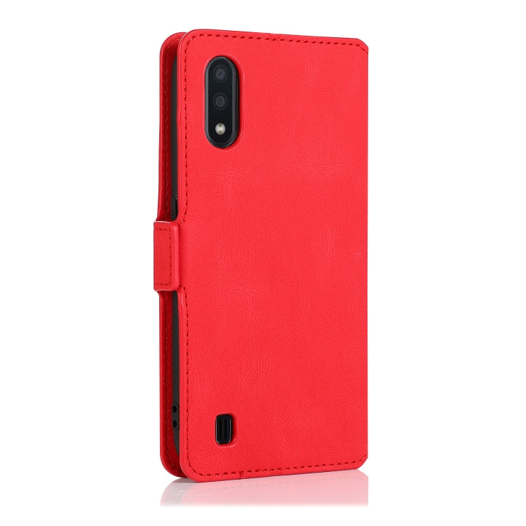 For Samsung Galaxy A01 Retro Magnetic Closing Clasp Horizontal Flip Leather Case with Holder & Card Slots & Photo Frame & Wallet