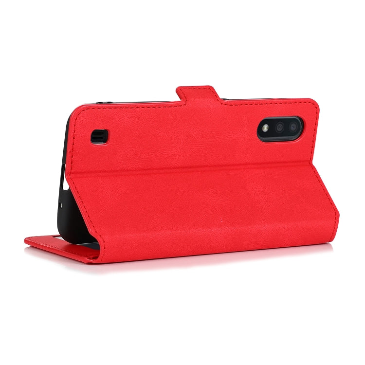 For Samsung Galaxy A01 Retro Magnetic Closing Clasp Horizontal Flip Leather Case with Holder & Card Slots & Photo Frame & Wallet