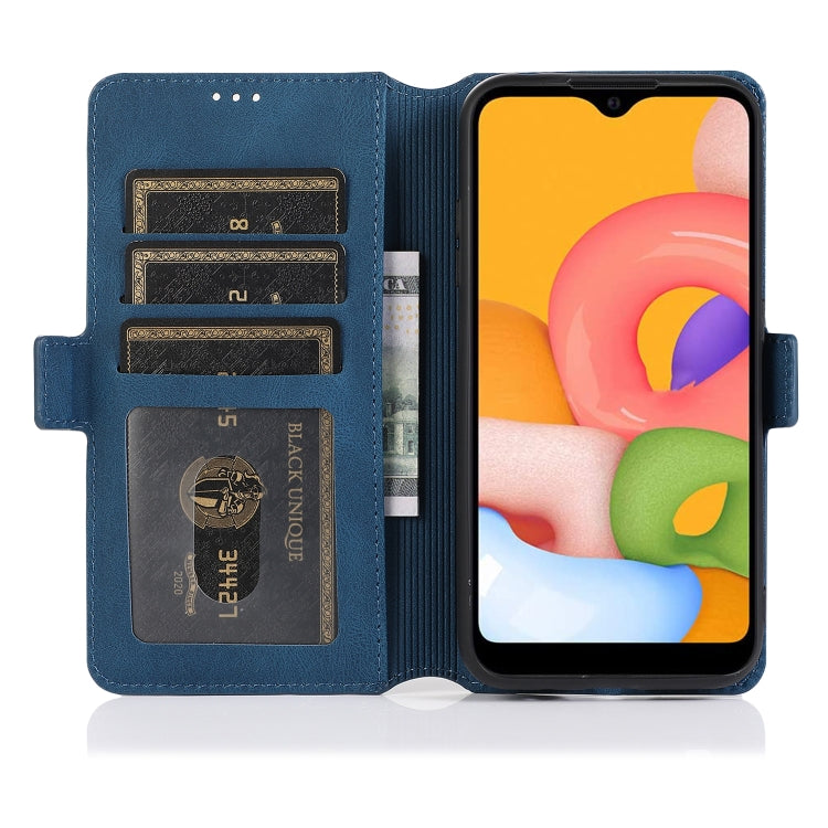 For Samsung Galaxy A01 Retro Magnetic Closing Clasp Horizontal Flip Leather Case with Holder & Card Slots & Photo Frame & Wallet
