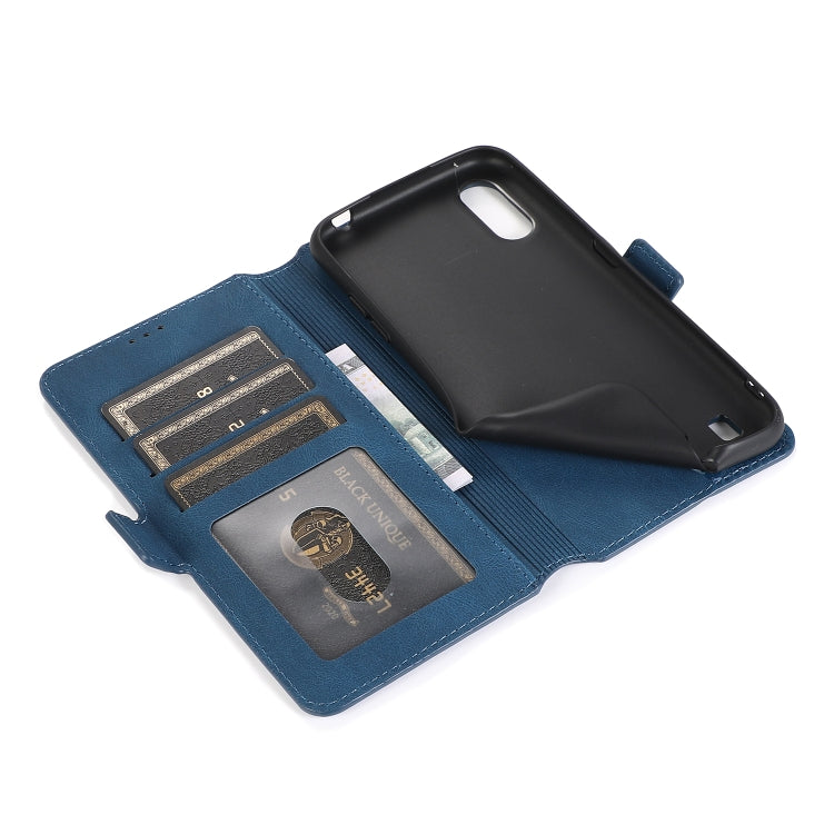 For Samsung Galaxy A01 Retro Magnetic Closing Clasp Horizontal Flip Leather Case with Holder & Card Slots & Photo Frame & Wallet