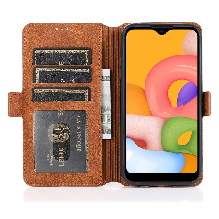 For Samsung Galaxy A01 Retro Magnetic Closing Clasp Horizontal Flip Leather Case with Holder & Card Slots & Photo Frame & Wallet