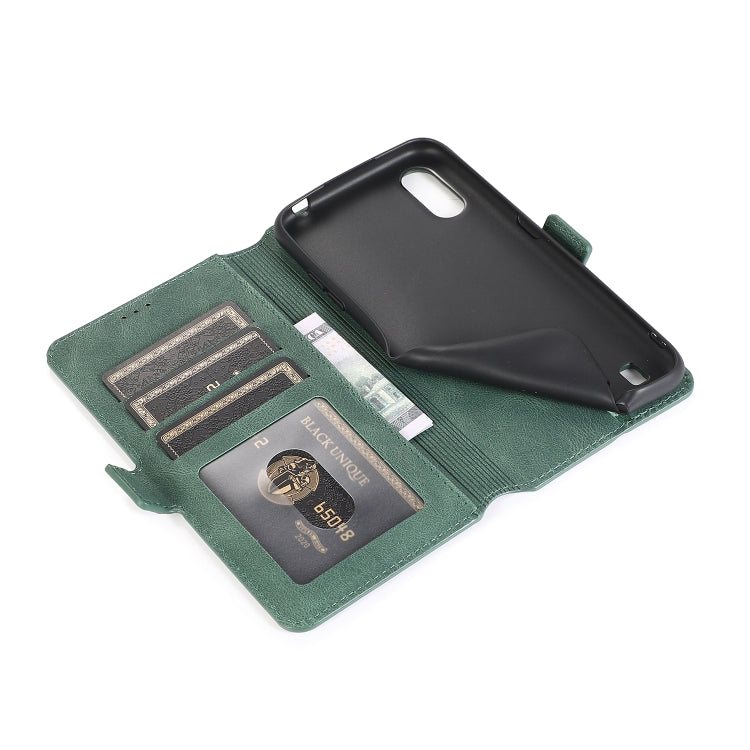 For Samsung Galaxy A01 Retro Magnetic Closing Clasp Horizontal Flip Leather Case with Holder & Card Slots & Photo Frame & Wallet
